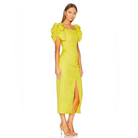 CLOSET CLOSING Revolve Yaura Tara Dress in Yellow Sz L - Picture 2 of 7